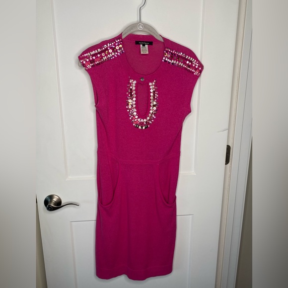 Nanette Lepore Dresses & Skirts - ⚡️LAST CHANCE⚡️ Nanette Lepore Knit Embellished Sleeveless Pocket Dress Small